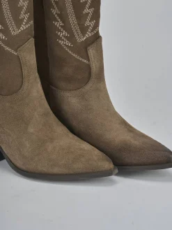 Sale Stivali tacco 6cm camoscio Donna Stivali Tacco Alto