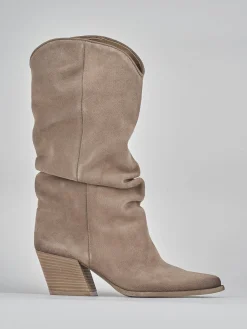 Clearance Stivali tacco 7cm camoscio Donna Stivali Tacco Alto