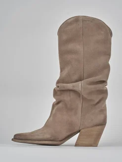 Clearance Stivali tacco 7cm camoscio Donna Stivali Tacco Alto