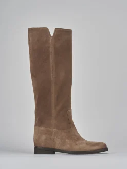 Stivali tacco 2cm camoscio Donna Stivali Tacco Basso