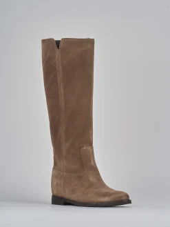 Stivali tacco 2cm camoscio Donna Stivali Tacco Basso