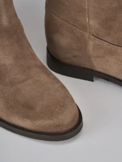 Stivali tacco 2cm camoscio Donna Stivali Tacco Basso