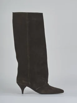 Clearance Stivali tacco 5cm camoscio testa Donna Stivali Tacco Alto