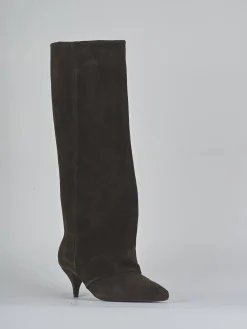 Clearance Stivali tacco 5cm camoscio testa Donna Stivali Tacco Alto