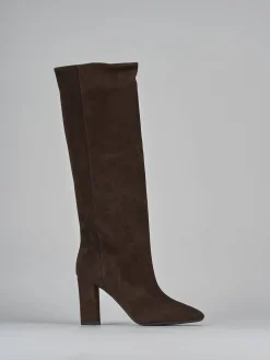 Clearance Stivali tacco 9cm camoscio testa Donna Stivali Tacco Alto