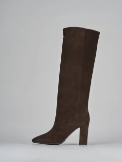 Clearance Stivali tacco 9cm camoscio testa Donna Stivali Tacco Alto