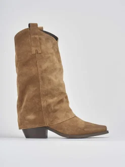 Clearance Stivali tacco 5cm camoscio Donna Stivali Tacco Alto