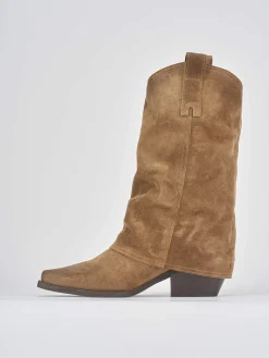 Clearance Stivali tacco 5cm camoscio Donna Stivali Tacco Alto