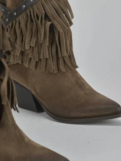 Hot Stivali tacco 9cm camoscio Donna Stivali Tacco Alto