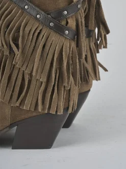 Hot Stivali tacco 9cm camoscio Donna Stivali Tacco Alto