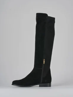 New Stivali tacco 2cm camoscio Donna Stivali Tacco Basso