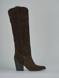 Stivali tacco 7cm camoscio testa Donna Stivali Tacco Alto