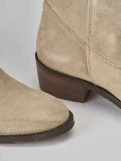 Online Stivali tacco 3cm camoscio Donna Stivali Tacco Basso