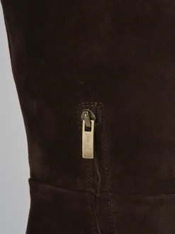 Clearance Stivali tacco 8cm camoscio testa Donna Stivali Tacco Alto