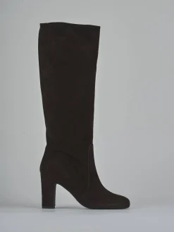 Sale Stivali tacco 8cm camoscio testa Donna Stivali Tacco Alto