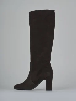 Sale Stivali tacco 8cm camoscio testa Donna Stivali Tacco Alto