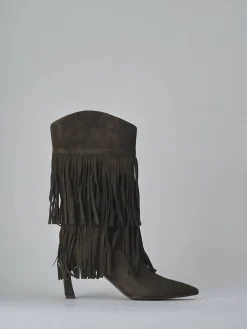 Clearance Stivali tacco 7cm camoscio testa Donna Stivali Tacco Alto