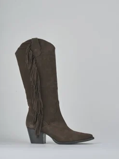 Stivali tacco 6cm camoscio testa Donna Stivali Tacco Alto