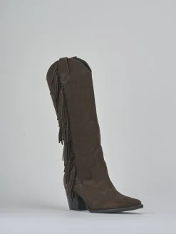 Stivali tacco 6cm camoscio testa Donna Stivali Tacco Alto