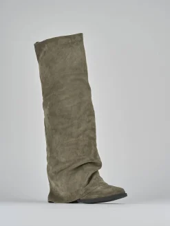 Discount Stivali tacco 7cm camoscio Donna Stivali Tacco Alto