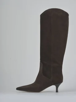 Clearance Stivali tacco 5cm camoscio testa Donna Stivali Tacco Alto