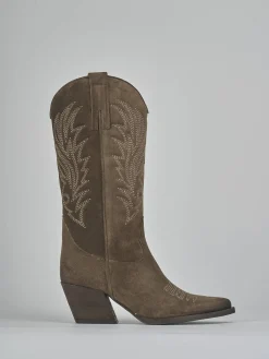 Stivali tacco 5cm camoscio Donna Stivali Tacco Alto