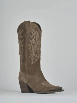 Stivali tacco 5cm camoscio Donna Stivali Tacco Alto