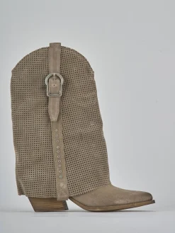 Sale Stivali tacco 5cm camoscio Donna Stivali Tacco Alto