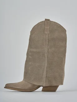 Sale Stivali tacco 5cm camoscio Donna Stivali Tacco Alto