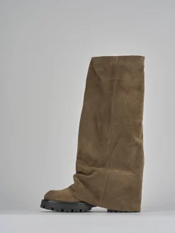 Online Stivali tacco 2cm camoscio Donna Stivali Tacco Basso