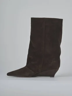 Hot Stivali tacco 5cm camoscio testa Donna Stivali Tacco Alto