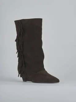 Hot Stivali tacco 5cm camoscio testa Donna Stivali Tacco Alto