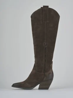 Hot Stivali tacco 6cm camoscio testa Donna Stivali Tacco Alto