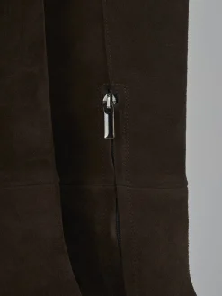 Hot Stivali tacco 8cm camoscio testa Donna Stivali Tacco Alto