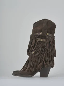 Stivali tacco 9cm camoscio testa Donna Stivali Tacco Alto