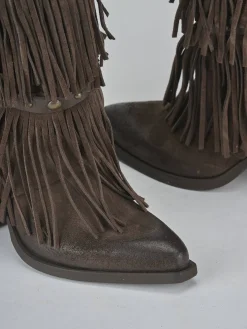 Stivali tacco 9cm camoscio testa Donna Stivali Tacco Alto