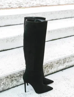 Best Stivali tacco 12cm camoscio Donna Stivali Tacco Alto