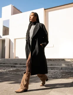 Online Stivali tacco 8cm camoscio Donna Stivali Tacco Alto