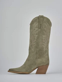 Discount Stivali tacco 7cm camoscio Donna Stivali Tacco Alto