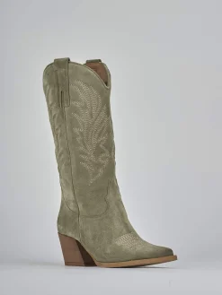 Discount Stivali tacco 7cm camoscio Donna Stivali Tacco Alto