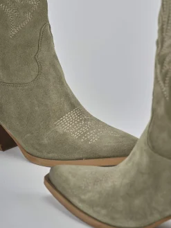 Discount Stivali tacco 7cm camoscio Donna Stivali Tacco Alto