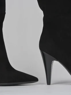 Clearance Stivali tacco 11cm camoscio Donna Stivali Tacco Alto