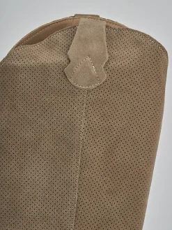 Outlet Stivali tacco 6cm camoscio Donna Stivali Tacco Alto