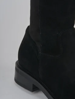 Hot Stivali tacco 2cm camoscio Donna Stivali Tacco Basso