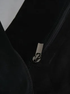 Hot Stivali tacco 2cm camoscio Donna Stivali Tacco Basso