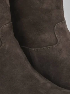 Clearance Stivali tacco 3cm camoscio testa Donna Stivali Tacco Basso