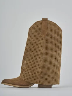 Clearance Stivali tacco 7cm camoscio Donna Stivali Tacco Alto