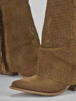 Clearance Stivali tacco 7cm camoscio Donna Stivali Tacco Alto