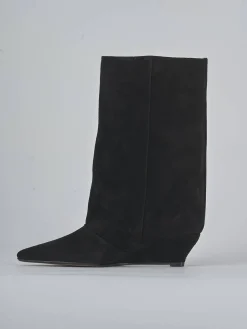 Hot Stivali tacco 5cm camoscio Donna Stivali Tacco Alto