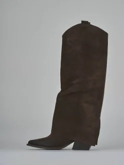 Hot Stivali tacco 6cm camoscio testa Donna Stivali Tacco Alto